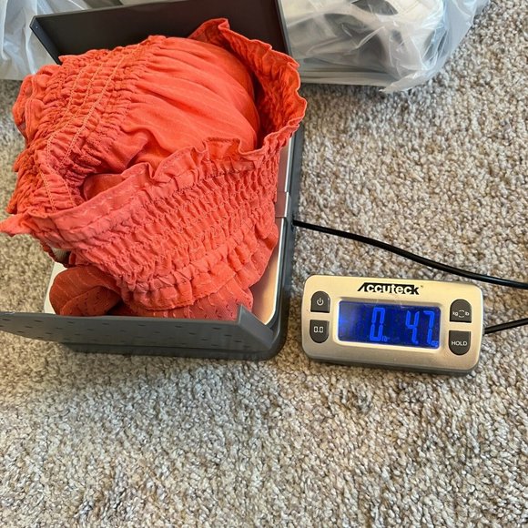 BCbgeneration Womens Top Small Orange Ruffle Neck Sheer Boho Beach Coastal 15183 - Picture 3 of 8